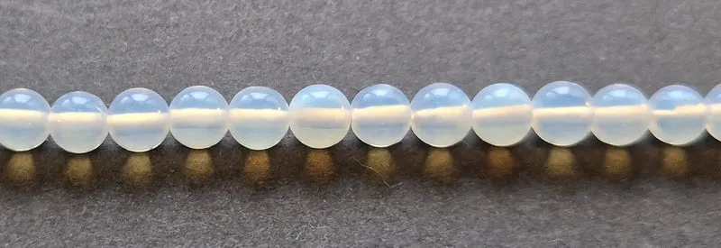 Cuentas blancas redondas de piedras preciosas naturales opalita
