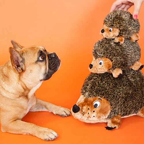 Outward Hound Hedgehogz Squeaky Dog Toy – Interactive Cuddly Soft Toy for Dogs - Tough & Durable Plush Fluffy Toy for Awesome Pets