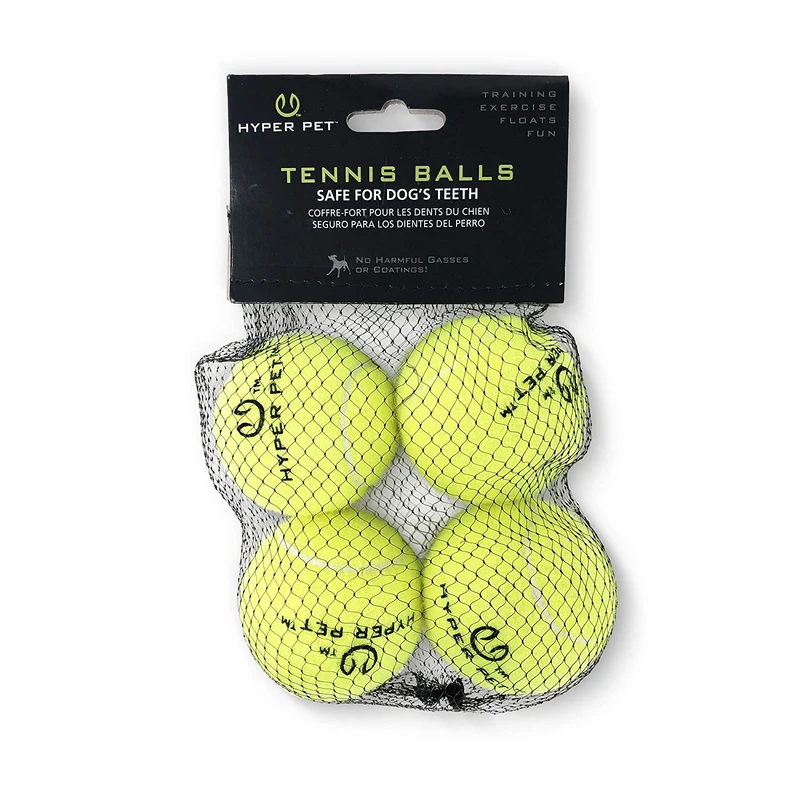 Hyper Pelotas de tenis para perros [Juguetes seguros para perros para ejercicio y entrenamiento] (bolas de tenis para perros de colores brillantes, fácil de localizar)