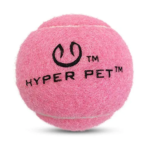 Hyper Pelotas de tenis para perros [Juguetes seguros para perros para ejercicio y entrenamiento] (bolas de tenis para perros de colores brillantes, fácil de localizar)