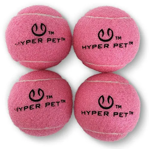 Hyper Pelotas de tenis para perros [Juguetes seguros para perros para ejercicio y entrenamiento] (bolas de tenis para perros de colores brillantes, fácil de localizar)