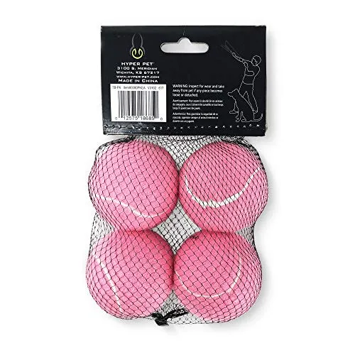 Hyper Pelotas de tenis para perros [Juguetes seguros para perros para ejercicio y entrenamiento] (bolas de tenis para perros de colores brillantes, fácil de localizar)