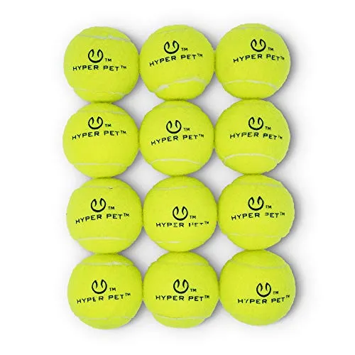 Hyper Pelotas de tenis para perros [Juguetes seguros para perros para ejercicio y entrenamiento] (bolas de tenis para perros de colores brillantes, fácil de localizar)