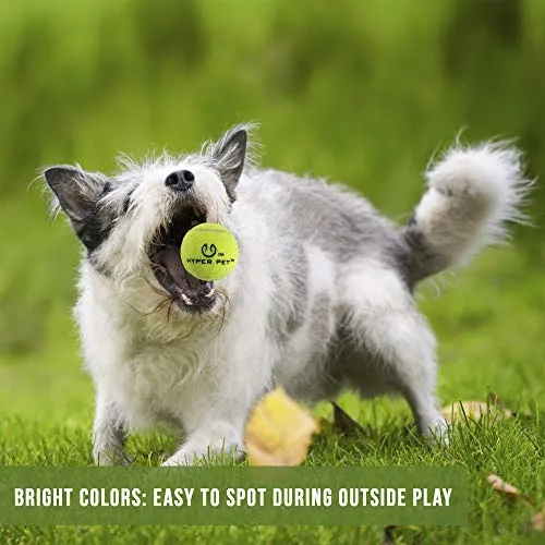 Hyper Pelotas de tenis para perros [Juguetes seguros para perros para ejercicio y entrenamiento] (bolas de tenis para perros de colores brillantes, fácil de localizar)