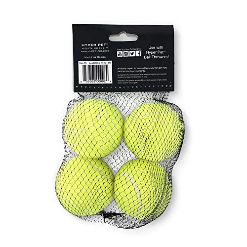 Hyper Pelotas de tenis para perros [Juguetes seguros para perros para ejercicio y entrenamiento] (bolas de tenis para perros de colores brillantes, fácil de localizar)