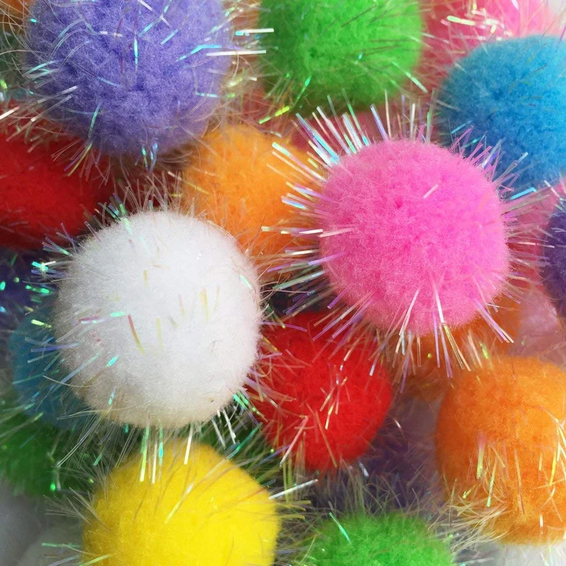 rimobul Assorted Color Sparkle bolas My Cat 's All Time Favorite Juguete, 20 piezas)
