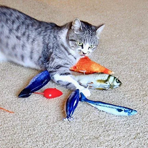 Youngever 7 Juguetes para gatos, surtidos con 5 juguetes rellenables para gatos y 2 juguetes para gatos con ratón, extra para rellenar, para gato, cachorro, gatito, hurón, conejo