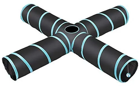 CO-Z Collapsible Cat Tunnel Tube Kitty Tunnel Bored Cat Pet Toys Peek Hole Toy Ball Cat, Puppy, Kitty, Kitten, Rabbit