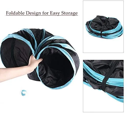 CO-Z Collapsible Cat Tunnel Tube Kitty Tunnel Bored Cat Pet Toys Peek Hole Toy Ball Cat, Puppy, Kitty, Kitten, Rabbit