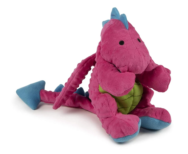 goDog Dragons with Chew Guard Technology Durable Durable Plush Squeaker Dog Toy