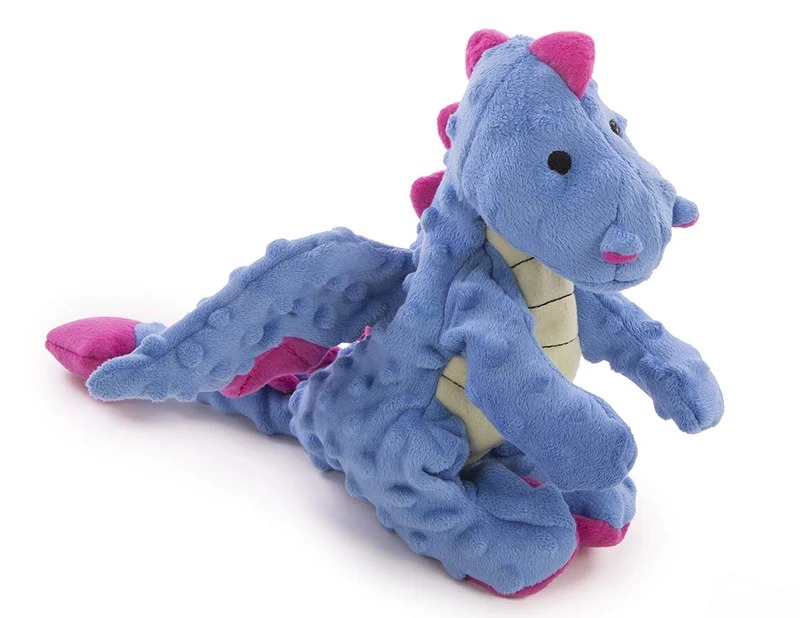 goDog Dragons with Chew Guard Technology Durable Durable Plush Squeaker Dog Toy