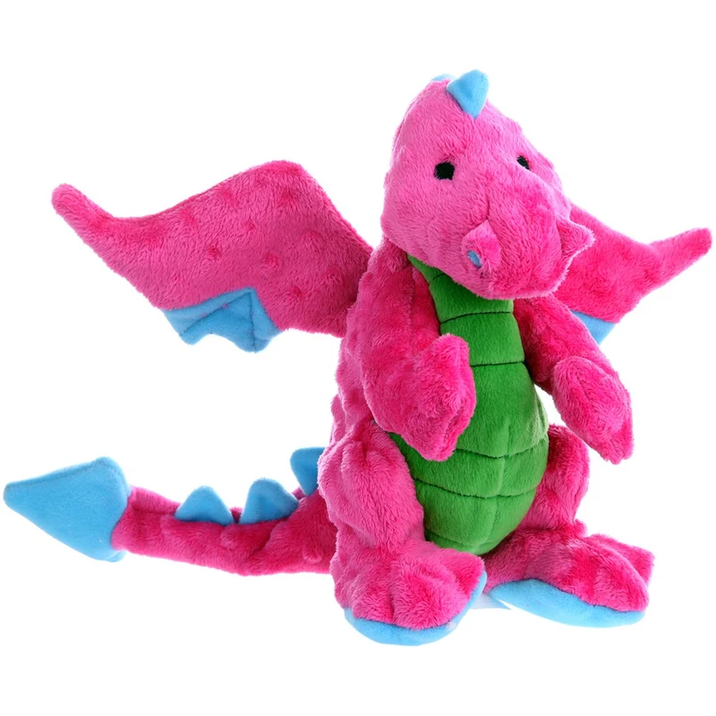 goDog Dragons with Chew Guard Technology Durable Durable Plush Squeaker Dog Toy