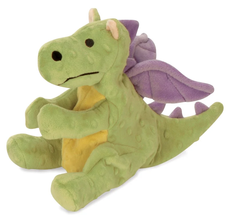 goDog Dragons with Chew Guard Technology Durable Durable Plush Squeaker Dog Toy