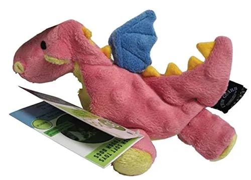 goDog Dragons with Chew Guard Technology Durable Durable Plush Squeaker Dog Toy