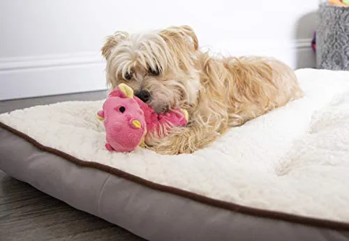goDog Dragons with Chew Guard Technology Durable Durable Plush Squeaker Dog Toy