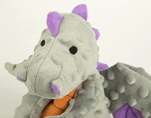 goDog Dragons with Chew Guard Technology Durable Durable Plush Squeaker Dog Toy