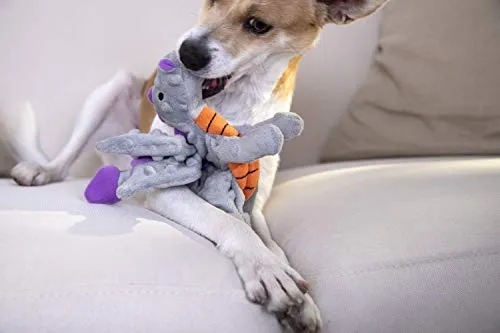 goDog Dragons with Chew Guard Technology Durable Durable Plush Squeaker Dog Toy
