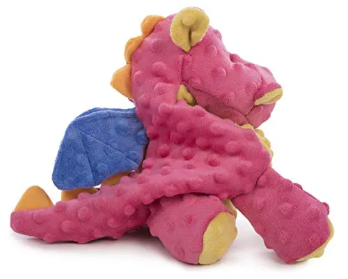 goDog Dragons with Chew Guard Technology Durable Durable Plush Squeaker Dog Toy