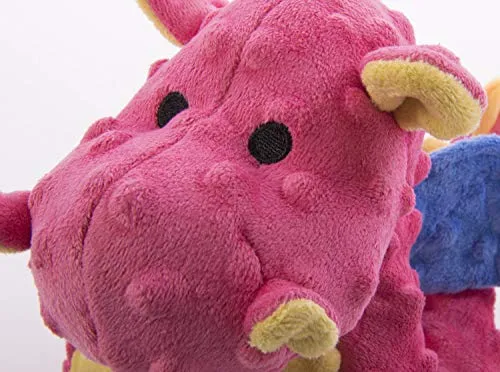 goDog Dragons with Chew Guard Technology Durable Durable Plush Squeaker Dog Toy