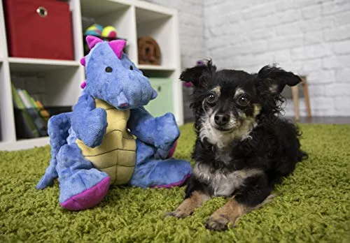 goDog Dragons with Chew Guard Technology Durable Durable Plush Squeaker Dog Toy