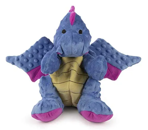 goDog Dragons with Chew Guard Technology Durable Durable Plush Squeaker Dog Toy
