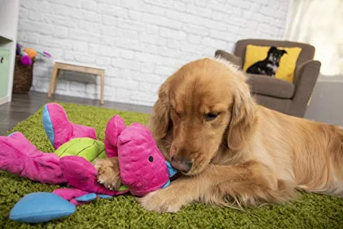 goDog Dragons with Chew Guard Technology Durable Durable Plush Squeaker Dog Toy