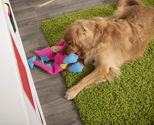 goDog Dragons with Chew Guard Technology Durable Durable Plush Squeaker Dog Toy