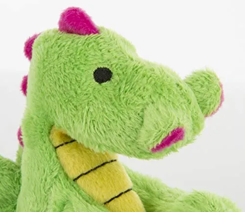 goDog Dragons with Chew Guard Technology Durable Durable Plush Squeaker Dog Toy