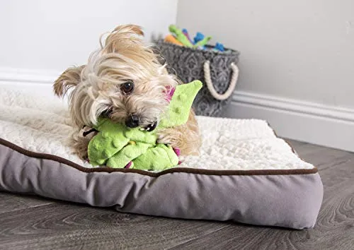 goDog Dragons with Chew Guard Technology Durable Durable Plush Squeaker Dog Toy