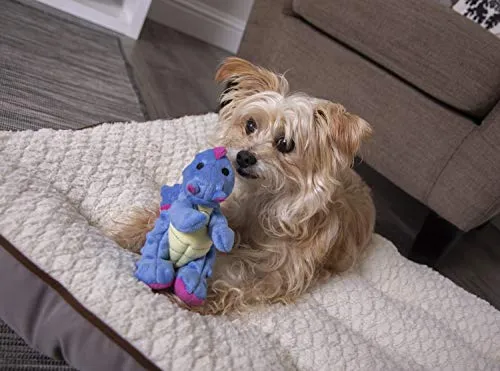 goDog Dragons with Chew Guard Technology Durable Durable Plush Squeaker Dog Toy