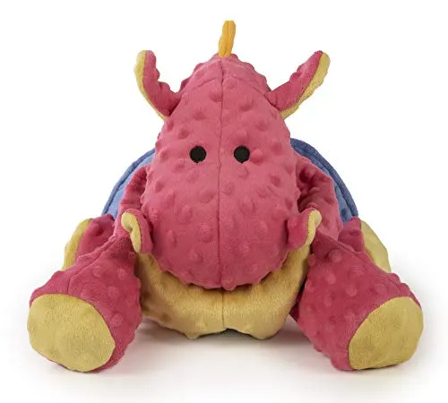 goDog Dragons with Chew Guard Technology Durable Durable Plush Squeaker Dog Toy