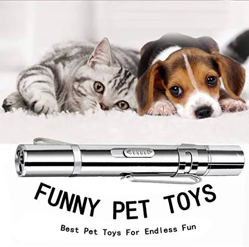 DMY Cat Toys Interactive-7 en 1 Función Chaser Juguete-USB Recargable-Multi Patrón Funny & Mini Linterna Interactiva LED Luz Entretenimiento Herramienta de Entrenamiento para Mascotas