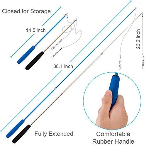 Juguete para gatos con plumas de JIARON, 2 piezas retráctiles de juguete para gatos y 10 piezas de repuesto con relleno de campana, temporizador interactivo y divertido ejercicio para gatos o gatos.