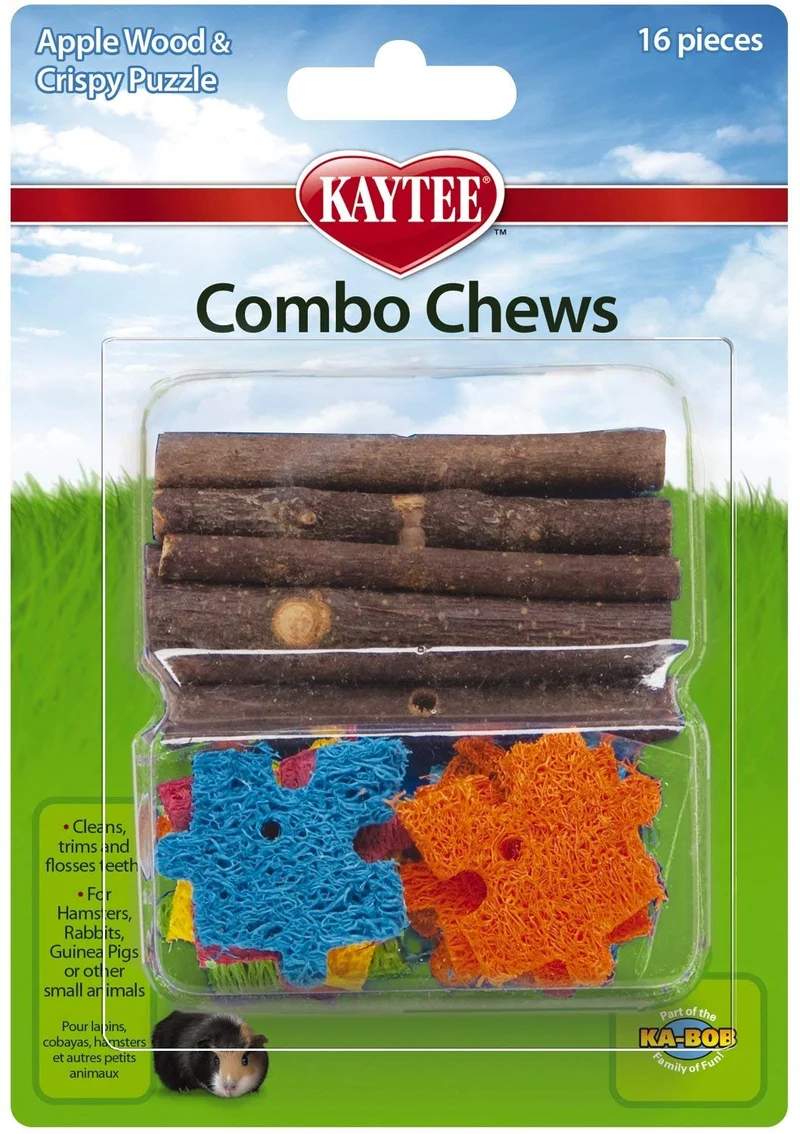 Kaytee Combo Chews, Apple Wood y Crispy Puzzle