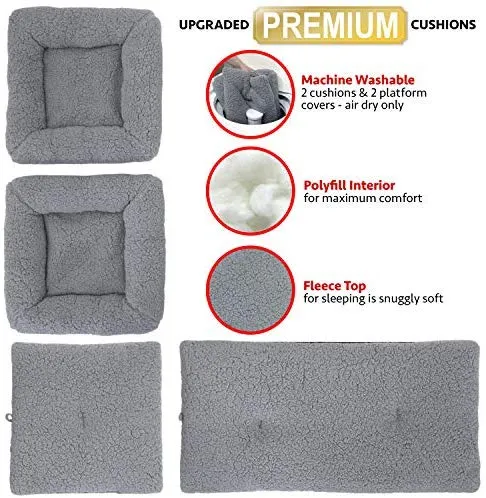 Kitty City - Cama grande para gatos, cubo apilable, casa de gatos para interiores y exteriores
