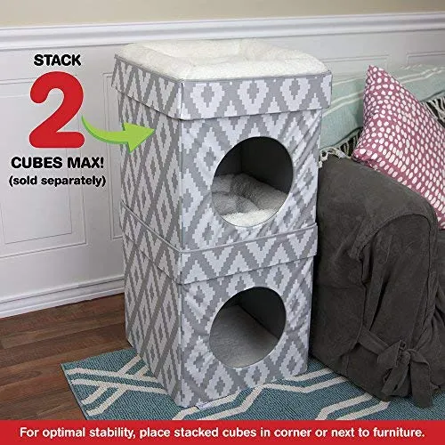 Kitty City - Cama grande para gatos, cubo apilable, casa de gatos para interiores y exteriores