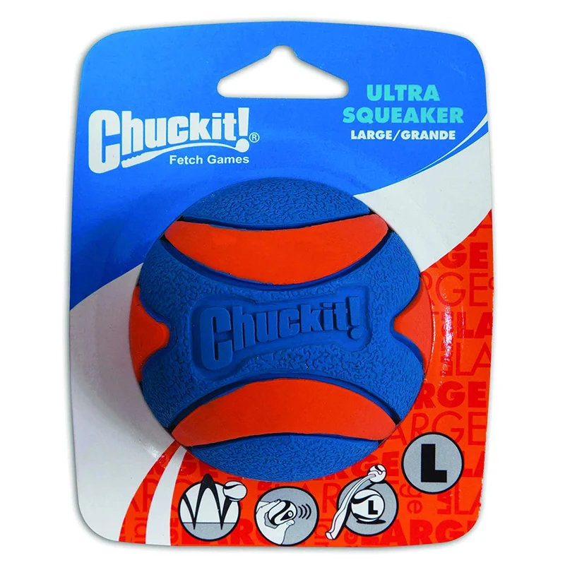 CHUCKIT Pelota ultra chirriadora para perros pequeños, pequeña