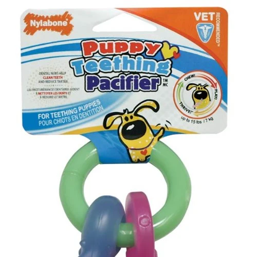 Nylabone Bacon Flavored Pacifier Puppy Chew Toy