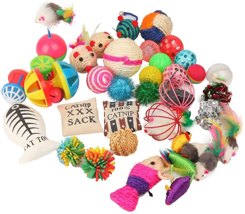 Paquete con juguetes para gatos variados, de Fashion's Talk, 20 piezas