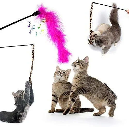 Ailuki - Juego de juguetes para gatos, 26 piezas, varios juguetes, incluye túnel de 2 vías, plumas de gato, pez de gato, ratón, pelotas de colores y campanas para gato, cachorro, gatito