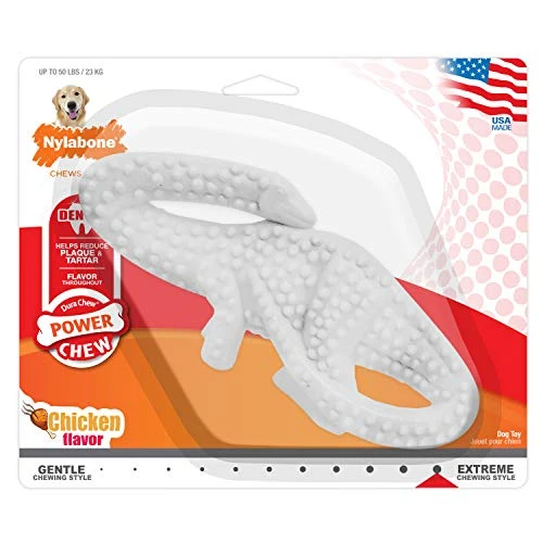 Nylabone Dura Chew - Juguete para masticar con sabor a dinosaurio dental