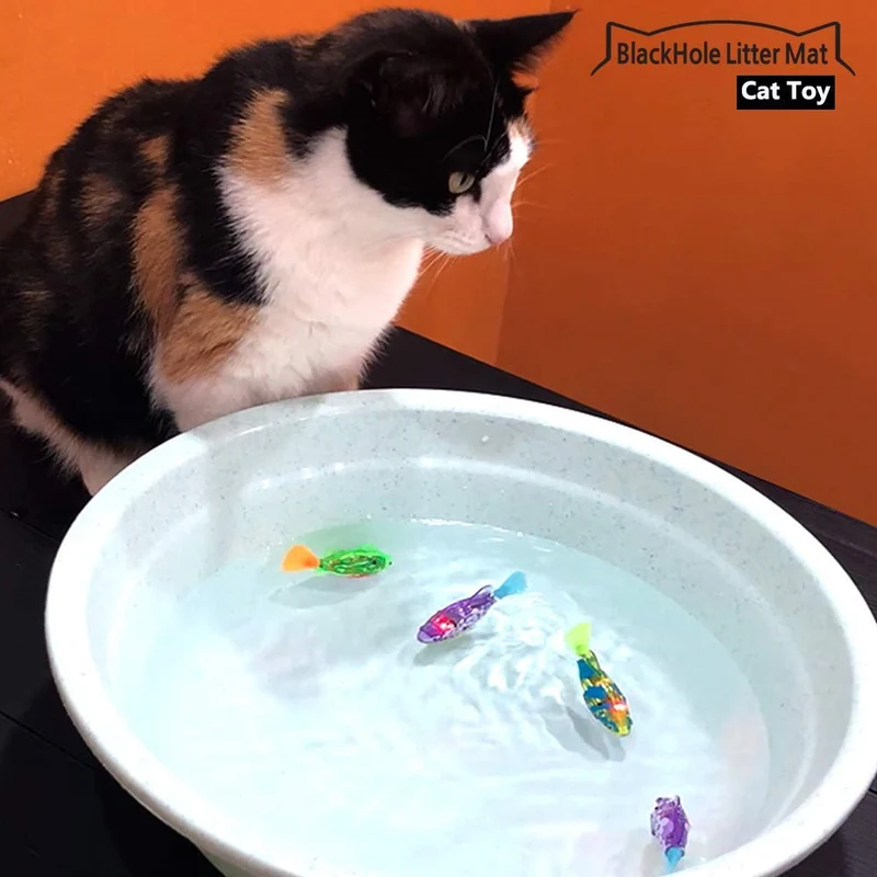 BlackHole - Alfombrilla interactiva para gato o perro con luz LED (4 unidades), juguete para gatos y perros para estimular los instintos de caza de tu mascota