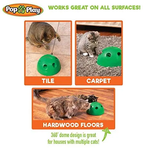 Allstar Innovations Pop N’ Play Interactive Motion Cat Toy, Includes: Electronic Smart Random Moving Feather & Mouse Teaser, Mouse Squeak Sound Optional & Auto Shut Off. Best Cat Toy Ever!