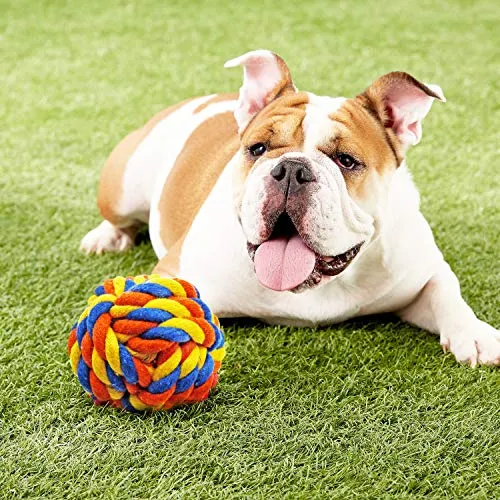 SHARLOVY Juguetes para masticar perros para cachorros, 14 unidades, cuerda de algodón natural para perros con nudo de bola de juguete para perros
