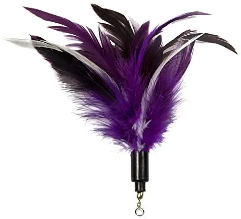 EcoCity Juguetes para gatos, juguetes de plumas para gatos, rellenos de plumas naturales para varita de gato, juguete