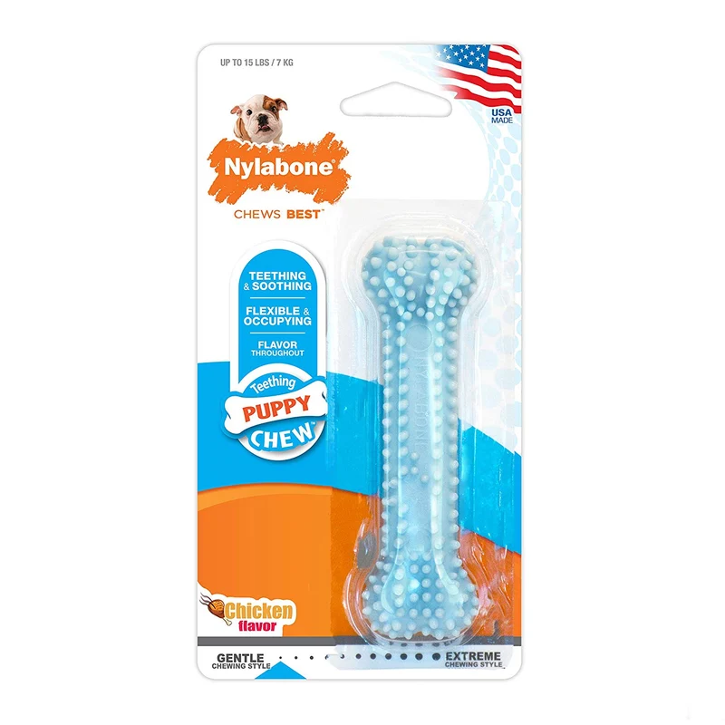 Juguete para masticar para cachorros Nylabone, Petite.