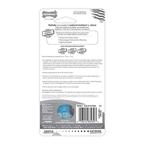 Juguete para masticar para cachorros Nylabone, Petite.