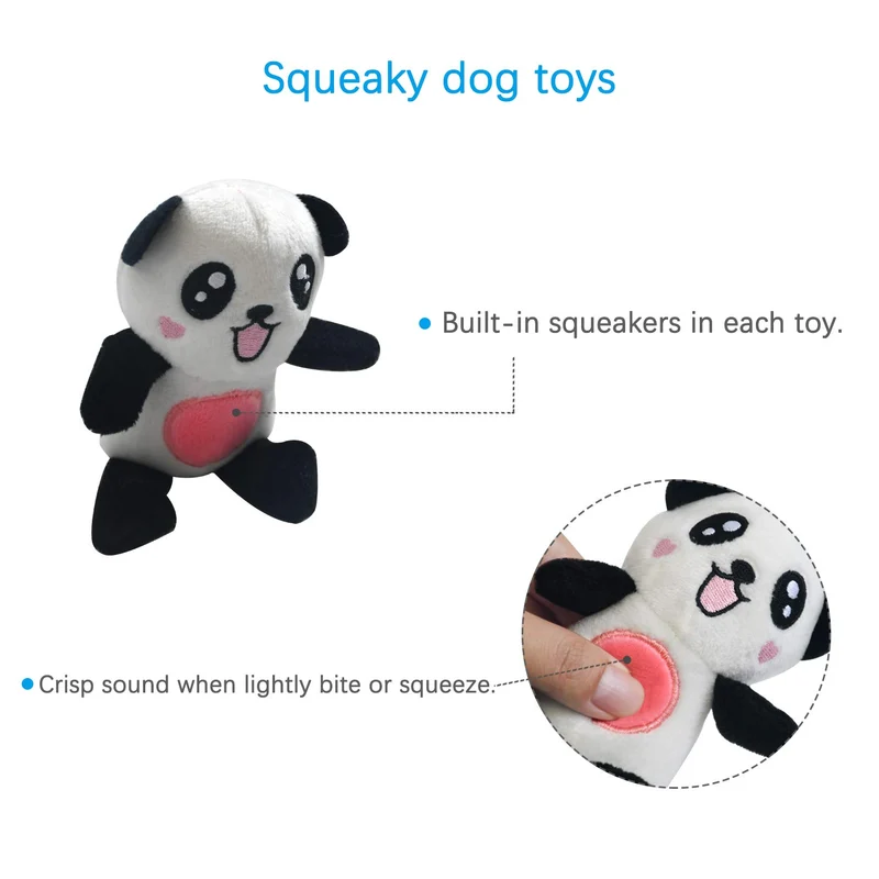 LEGEND SANDY Juguete de peluche para perro, juguete para cachorro de peluche, 12 juguetes para perros a granel con chirridos, lindo juguete suave para perros pequeños y medianos