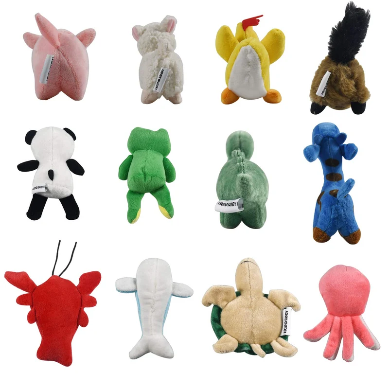 LEGEND SANDY Juguete de peluche para perro, juguete para cachorro de peluche, 12 juguetes para perros a granel con chirridos, lindo juguete suave para perros pequeños y medianos
