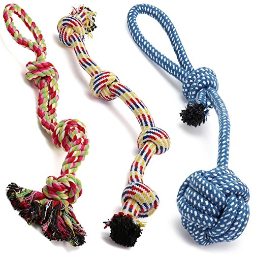 Pacific Pups Products - Juguetes de Cuerda para perro, para masticadores agresivos, juego de 11 juguetes para perros casi indestructibles, juguetes de cuerda